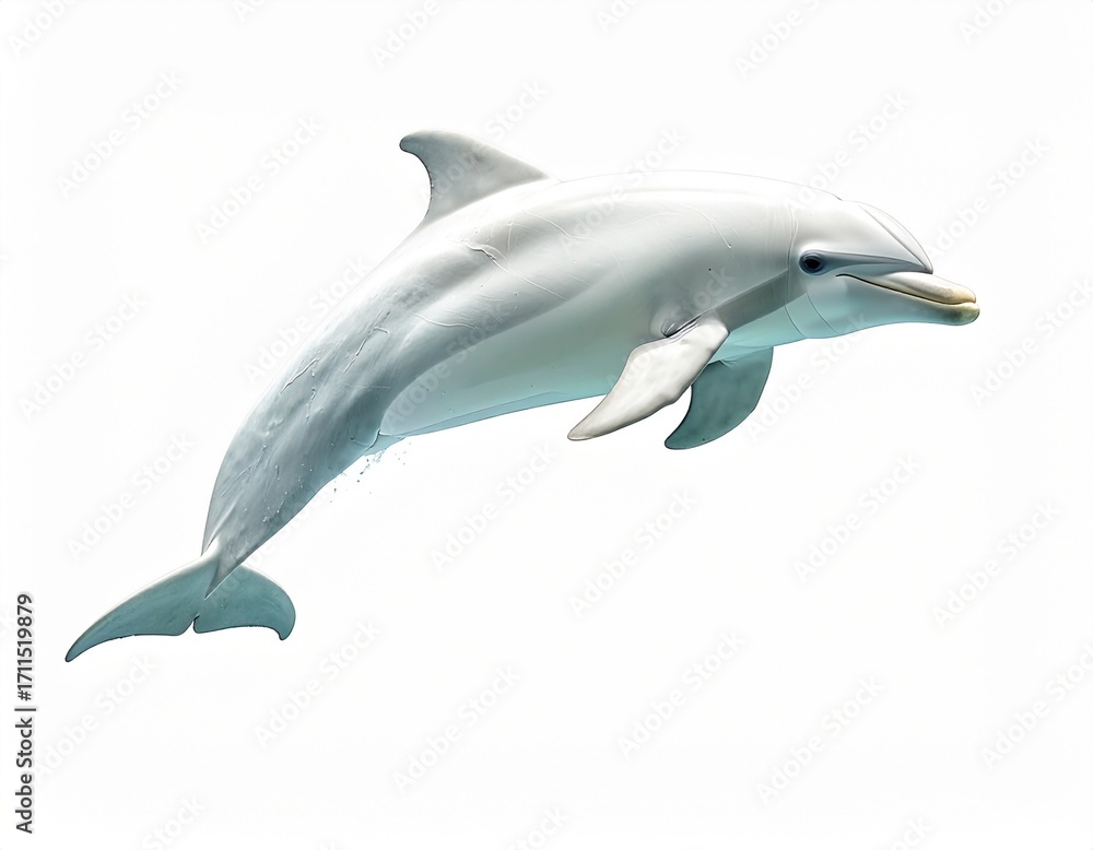 Fototapeta premium dolphin isolated on white background