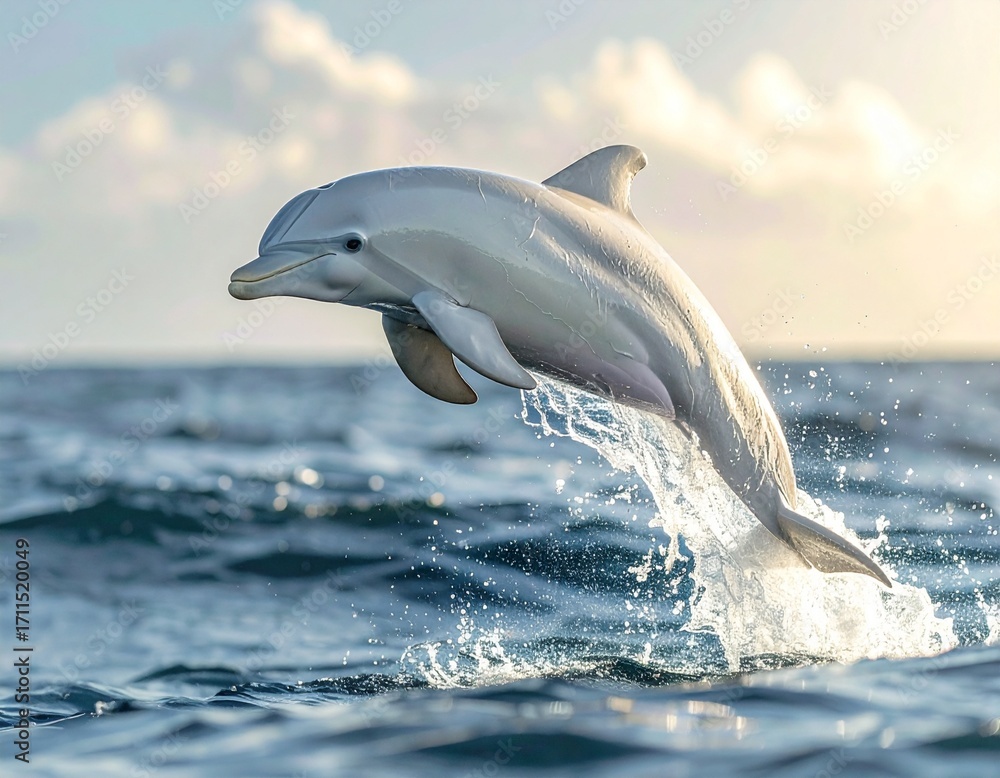 Naklejka premium dolphin jumping out of water