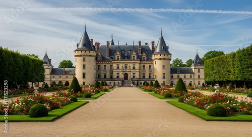 Grand european castle exterior
