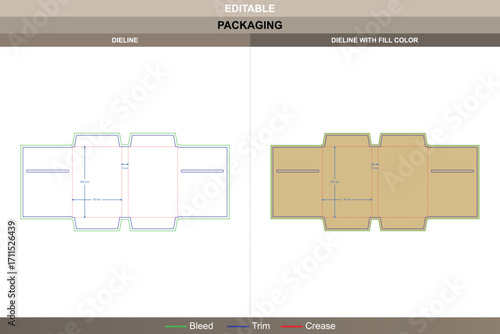 Card holder dieline in custom dimensions, editable carton packaging template with folding structure, stationery design mockup, branding options, and accurate die line