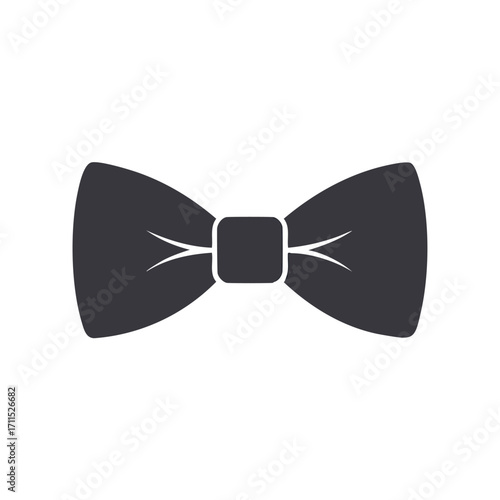 Black bow tie silhouette fashion accessory