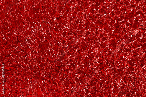 Dark red foil leaf shiny texture, abstract wrapping paper for background and design art work.