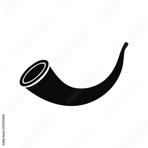 Black Shofar Horn Silhouette jewish judaISM