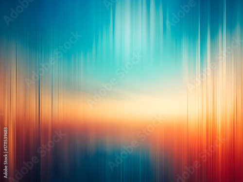 Abstract Sunset. Vibrant Hues and Dynamic Energy in Motion Blur Artwork