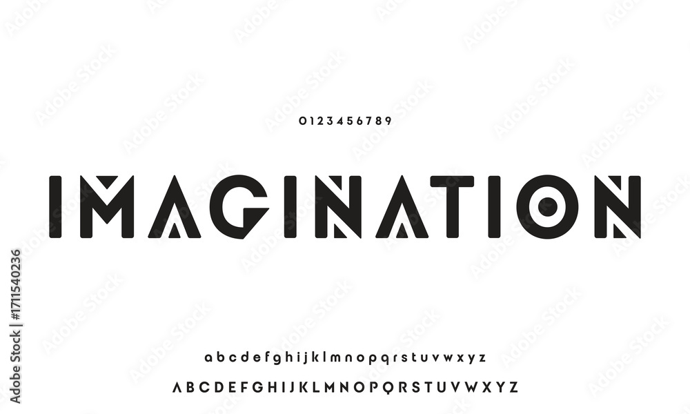 Fototapeta premium Abstract Fashion alphabet letters font logo. Minimal modern urban fonts for logo, brand etc. Typography typeface uppercase lowercase and number. vector illustration.