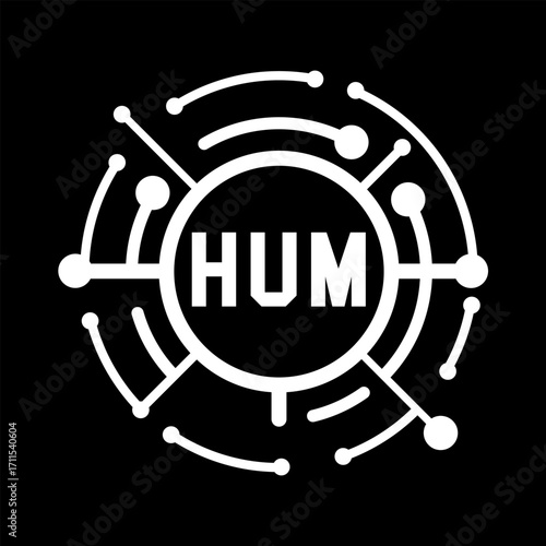 HUM letter design. HUM letter technology logo design. HUM Monogram logo design for an entrepreneur and business