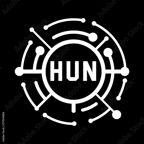 Carta da parati HUN letter design