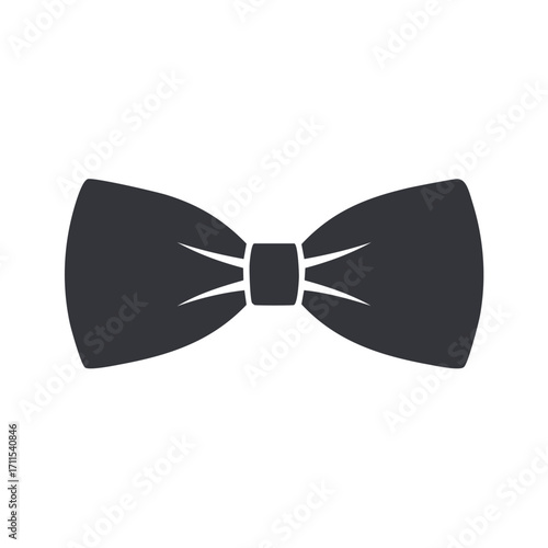 Dark gray bow tie icon on white background Keywords: bow tie, bowtie, neckwear, formal wear