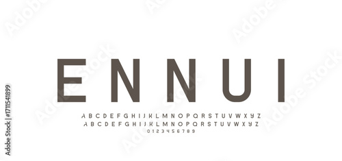 Abstract Fashion alphabet letters font logo. Minimal modern urban fonts for logo, brand etc. Typography typeface uppercase lowercase and number. vector illustration.