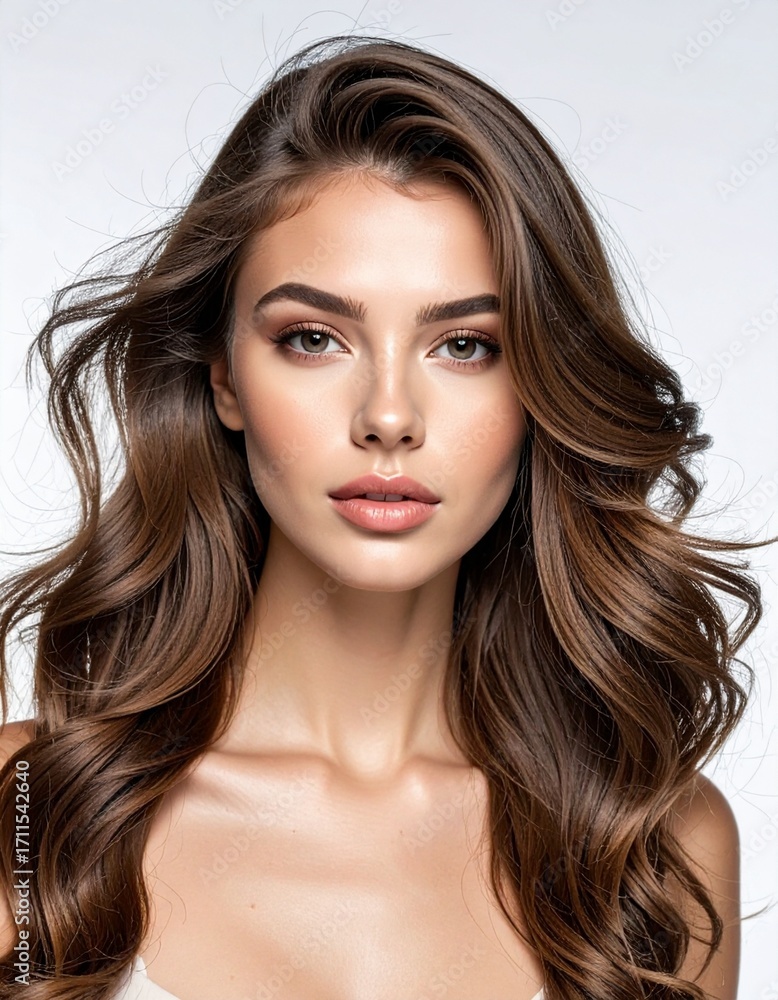 Fototapeta premium Fresh Faced Woman with Minimal Makeup