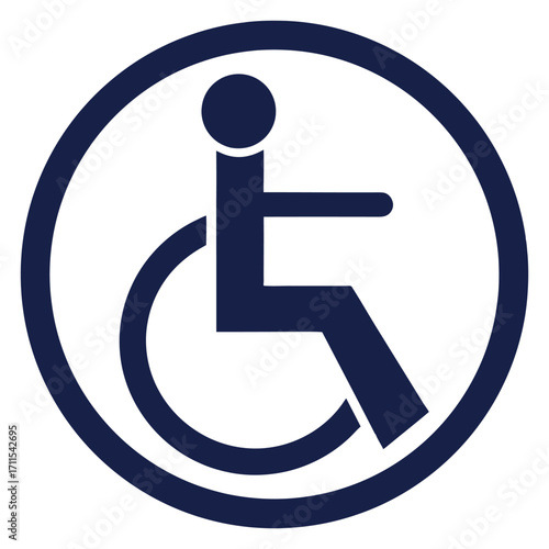 Accessible icon symbol for people with disabilities and wheelchair use stakeholder icon