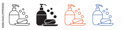 Liquid gel and soap icon vector. hygiene and cleanliness symbol. vector illustration.