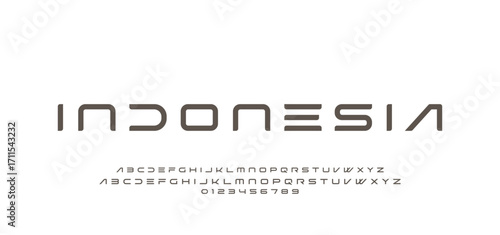 Abstract sport modern alphabet fonts sport digital game music future creative font.