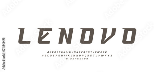 Abstract sport modern alphabet fonts sport digital game music future creative font.