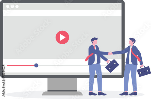 Content aggregator, link building, audience segmentation concept with tiny people.
