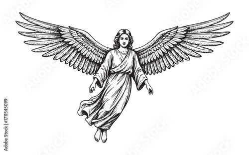 flying angel with wings