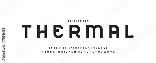Modern Bold Font. Sans Serif Font. Regular Uppercase Lowercase Typography urban style alphabet fonts for fashion, sport, technology, digital, movie, logo design, vector illustration