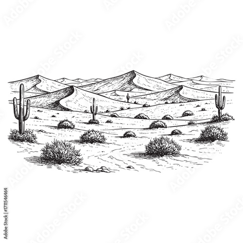 Desert panorama landscape