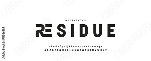 Modern Bold Font. Sans Serif Font. Regular Uppercase Lowercase Typography urban style alphabet fonts for fashion, sport, technology, digital, movie, logo design, vector illustration