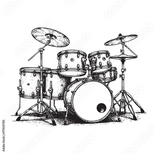 drum kit rock music instrument
