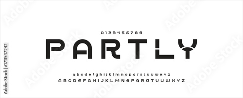 Modern Bold Font. Sans Serif Font. Regular Uppercase Lowercase Typography urban style alphabet fonts for fashion, sport, technology, digital, movie, logo design, vector illustration