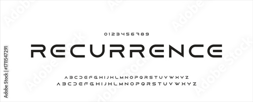 Modern Bold Font. Sans Serif Font. Regular Uppercase Lowercase Typography urban style alphabet fonts for fashion, sport, technology, digital, movie, logo design, vector illustration