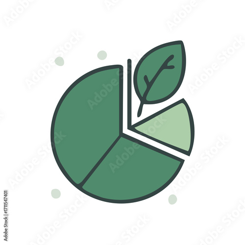 Pie chart icon PNG isolated on transparent background – business analytics, statistics, finance, data visualization, report, infographics