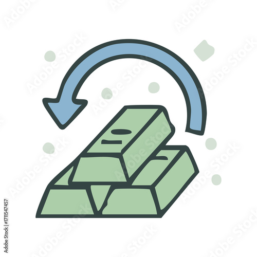 Money transfer icon PNG isolated on transparent background – finance, banking, currency exchange, online payment, transaction, financial technology