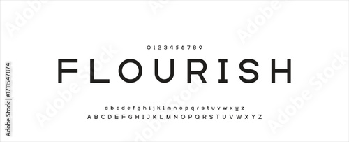 Modern Bold Font. Sans Serif Font. Regular Uppercase Lowercase Typography urban style alphabet fonts for fashion, sport, technology, digital, movie, logo design, vector illustration