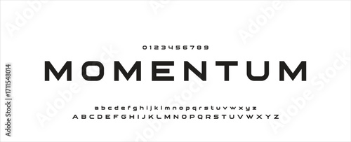 Modern Bold Font. Sans Serif Font. Regular Uppercase Lowercase Typography urban style alphabet fonts for fashion, sport, technology, digital, movie, logo design, vector illustration