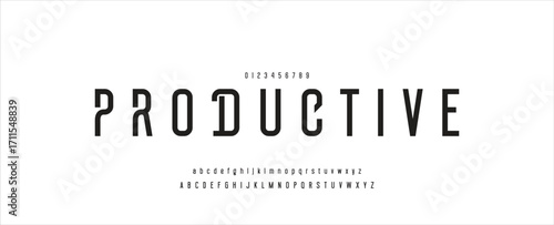 Creative font. Modern abstract digital tech font. Logo creative font, type, technology, movie, digital, music, movie. Fonts and illustration in vector format.