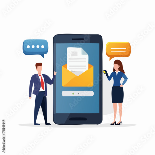 Mobile Messaging and Email Communication for Business Professionals