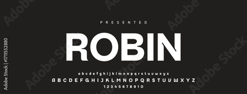 Font alphabet creative modern with black dots, letters A, B, C, D, E, F, G, H, I, J, K, L, M, N, O, P, Q, R, S, T, U, V, W, X, Y, Z and numerals 0, 1, 2, 3, 4, 5, 6, 7, 8, 9, vector illustration 10EPS