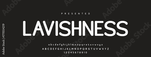 Font alphabet creative modern with black dots, letters A, B, C, D, E, F, G, H, I, J, K, L, M, N, O, P, Q, R, S, T, U, V, W, X, Y, Z and numerals 0, 1, 2, 3, 4, 5, 6, 7, 8, 9, vector illustration 10EPS