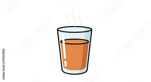Appealing illustration of a refreshing beverage in a clear glass, ideal for showcasing drink menus, recipes, or beverage-related content.