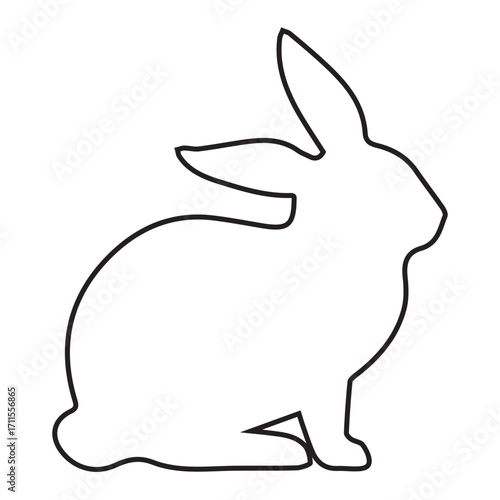 Simple Rabbit Outline