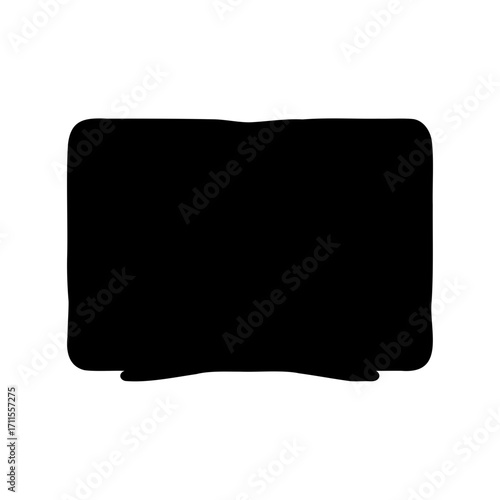 A sleek black rectangular form reminiscent of modern minimalist furniture design