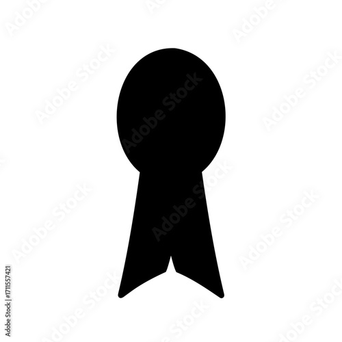 A simple keyhole silhouette on a white background evoking mystery and access