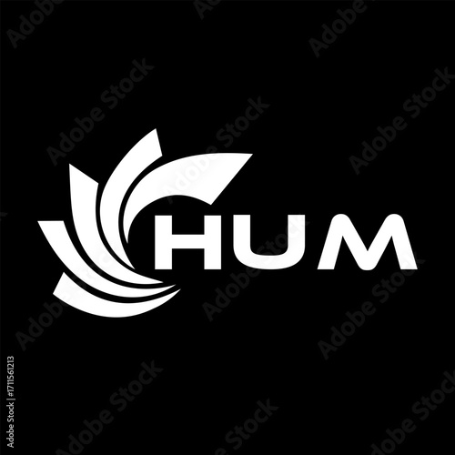 HUM letter design. HUM letter technology logo design. HUM Monogram logo design for an entrepreneur and business