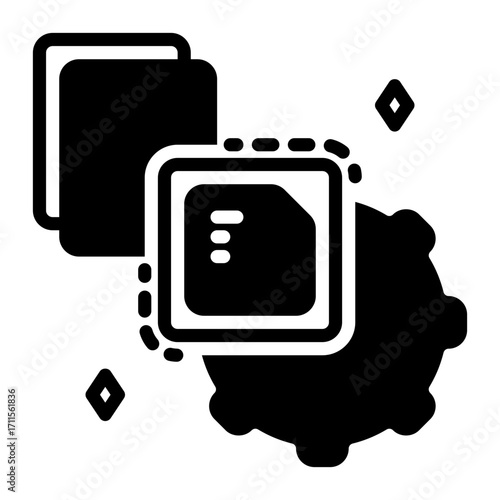 Chip icon, glyph icon style