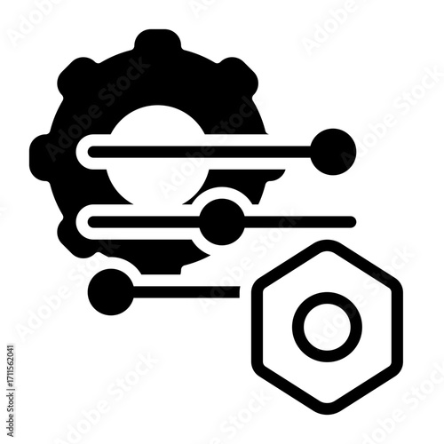 Setting icon, glyph icon style