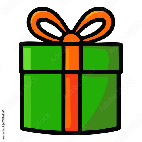 gift box with ribbon vector