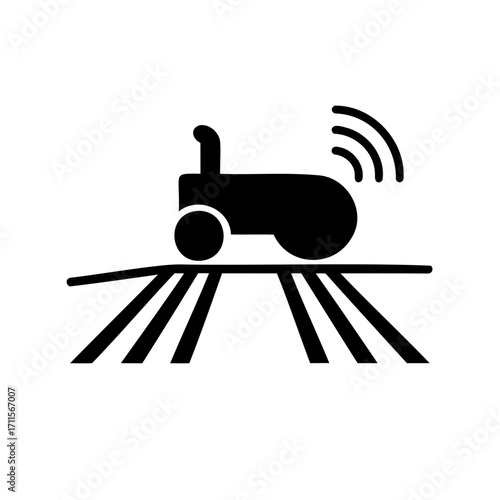 Autonomous agricultural robot navigating a field for precision farming and soil health