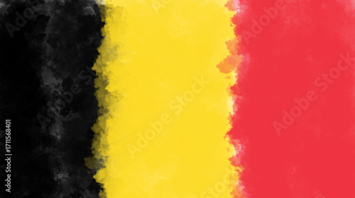 Abstract Painted Vertical Tricolor – Black, Yellow, and Red Background.