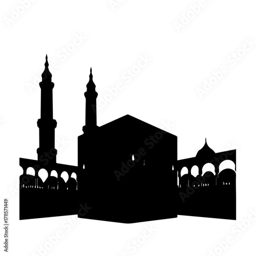Kaaba Silhouette vector