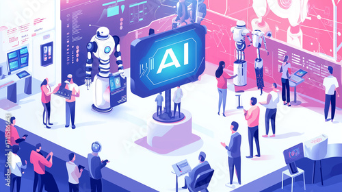 Artificial Intelligence Exhibition with Robots and Digital Innovation Showcase