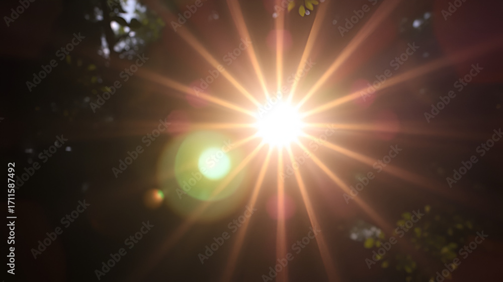 Naklejka premium Vector transparent sunlight special lens flare light effect