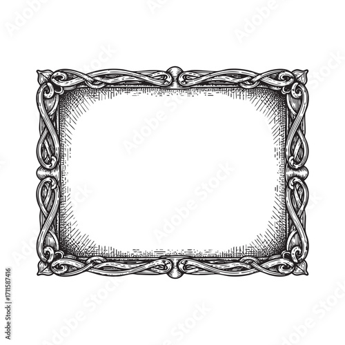 ornament frame vintage illustration vector style