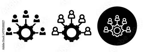 Human Resources Icon Collection Glyph & Mixed Style