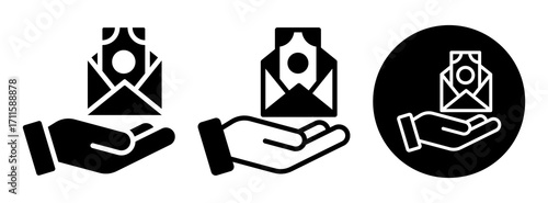 Salary Icon Collection Glyph & Mixed Style
